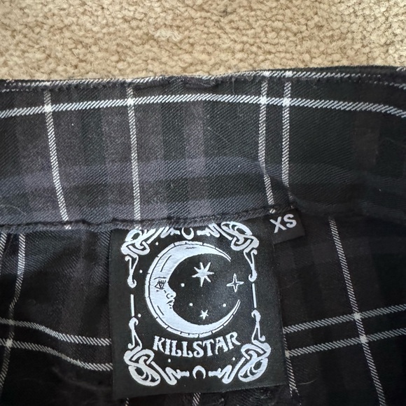 Killstar Women's Pants Dead Resistance Ash Tartan Skinny Jeans - Picture 7 of 10